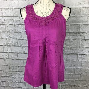 Apt 9 Magenta Tank With Rosettes Size S